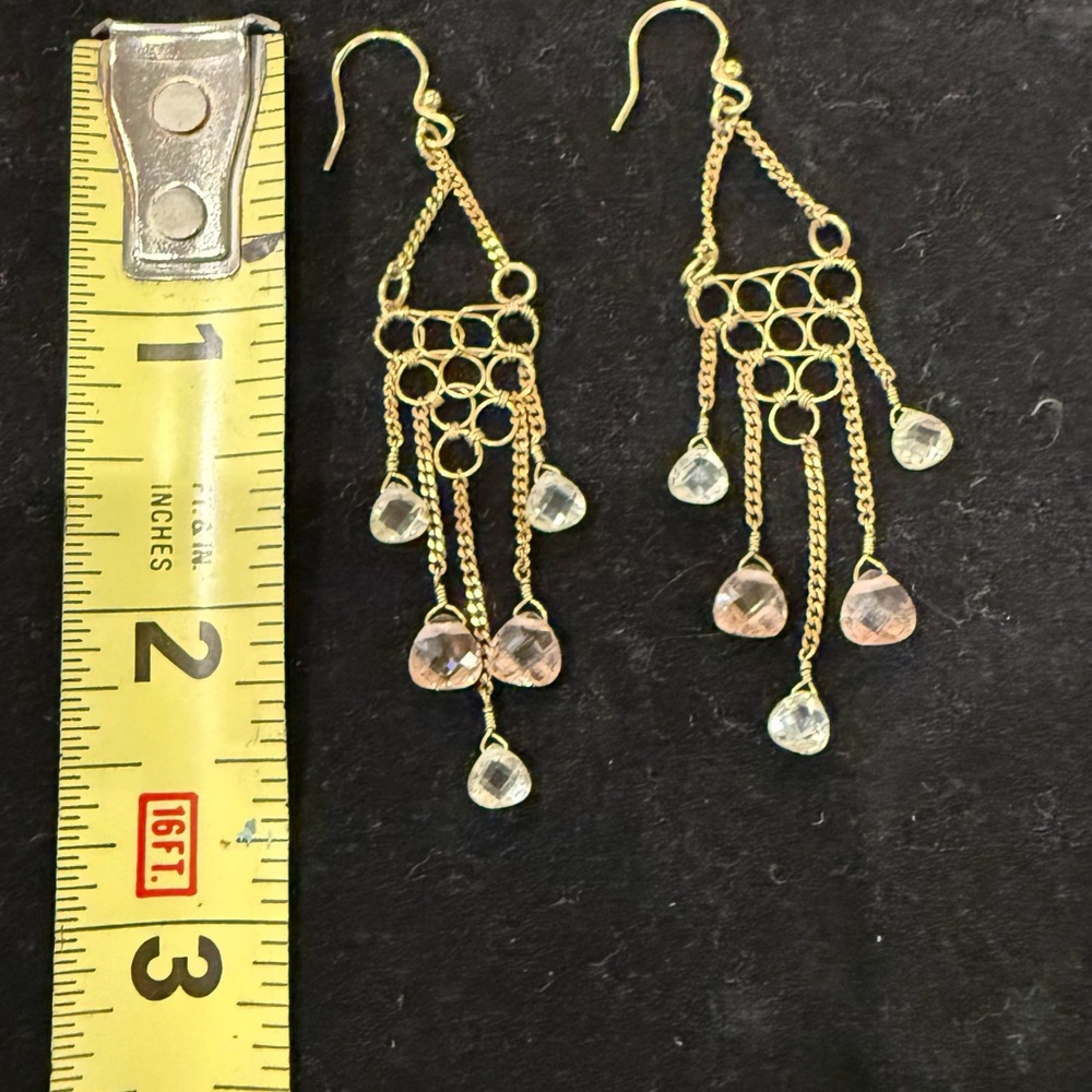 Gold dangle earrings